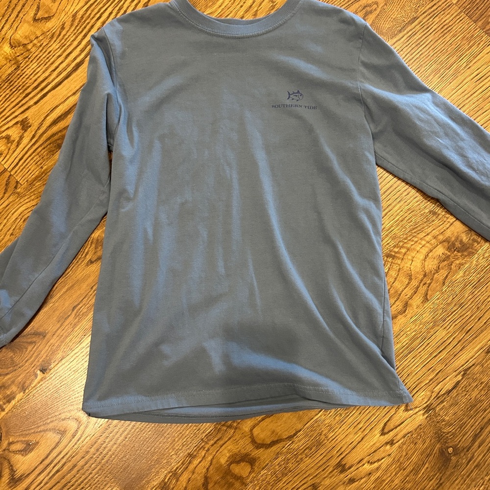 Kids Southern Tide Blue Long Sleeve Shirt
